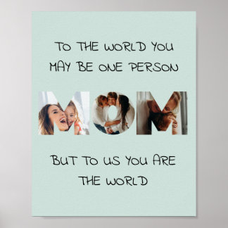  Personalised Gift For MOM Photo Collage Print