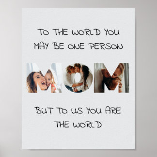  Personalised Gift For MOM Photo Collage Print