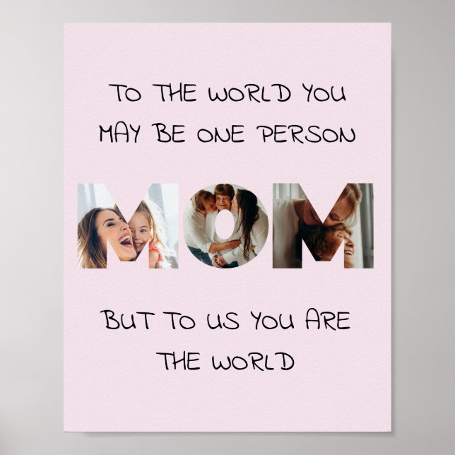  Personalised Gift For MOM Photo Collage Print (Front)