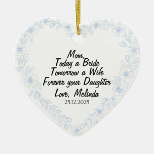 Personalised Gift for Mother of the Bride Gift Ceramic Ornament