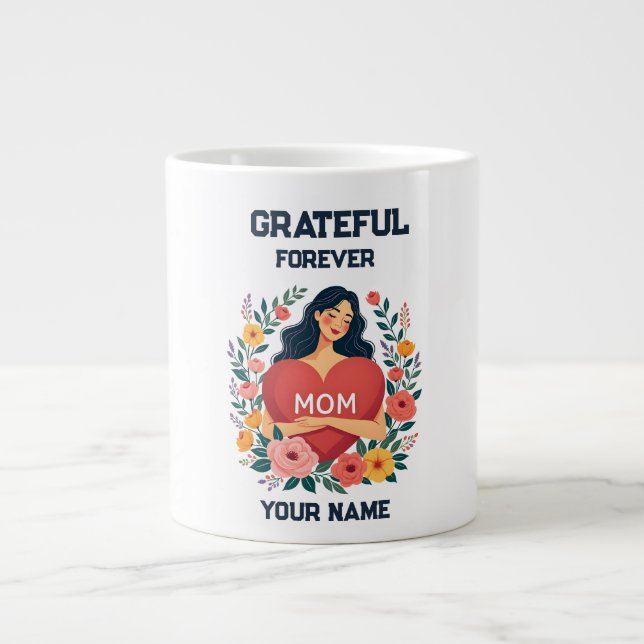 Personalised Gift for Mum | Custom Name Design Large Coffee Mug (Front)