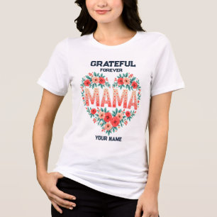 Personalised Gift for Mum Custom Name Design Tri-Blend Shirt