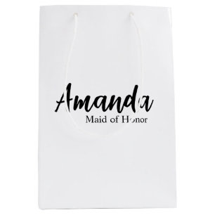 Personalised Gift Handbag, Bridesmaid Souvenir Gif Medium Gift Bag