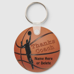 Personalised Gift Ideas for Basketball Coach Key Ring