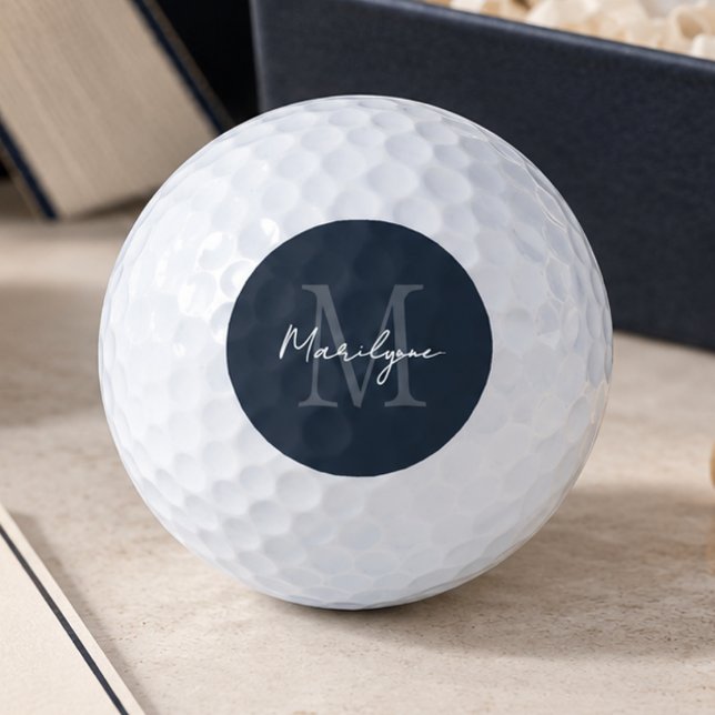 Personalised Gift Modern Name Monogram Golf Balls (Creator Uploaded)