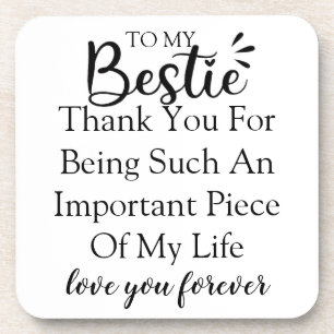 Personalised Gift Quote For Women Best Friend Coaster