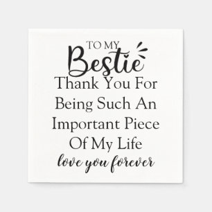Personalised Gift Quote For Women Best Friend Napkin