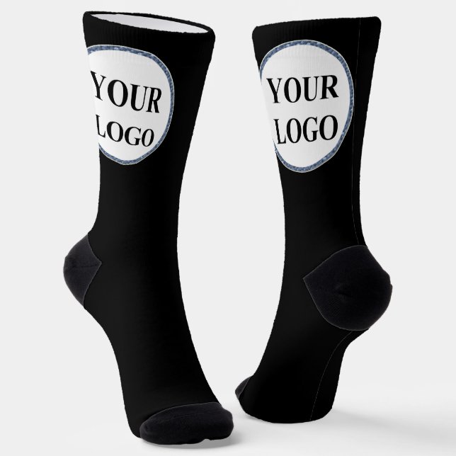 Personalised Gift Typography Pattern Weddings Logo Socks (Angled)