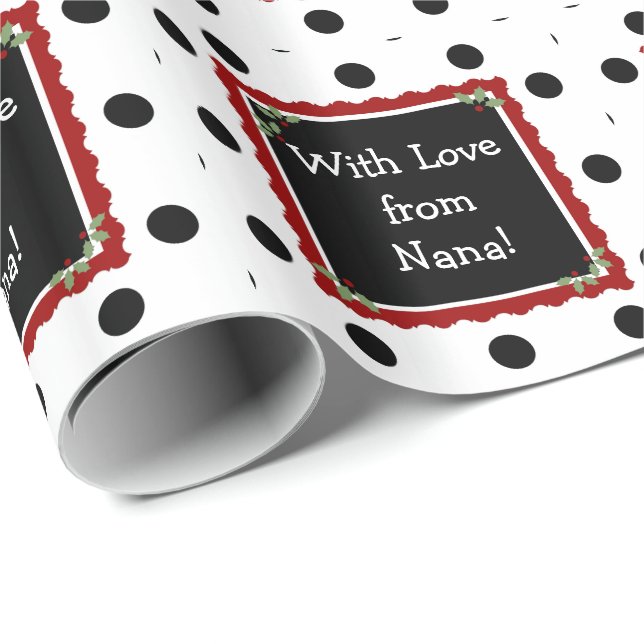 Personalised Gift Wrap, with love from Nana! Wrapping Paper (Roll Corner)
