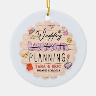Personalised Gifts Couple Ornament, Wedding Planni Ceramic Ornament