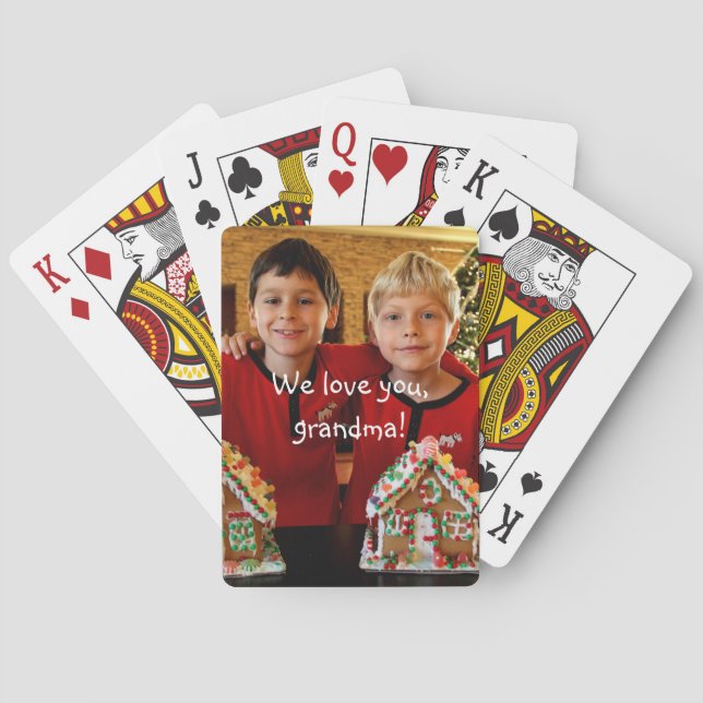 Personalised Gifts For Grandma Playing Cards (Back)