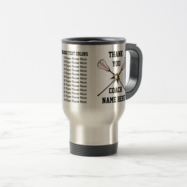 Personalised Gifts for Lacrosse Coaches Your Travel Mug (Front Right)