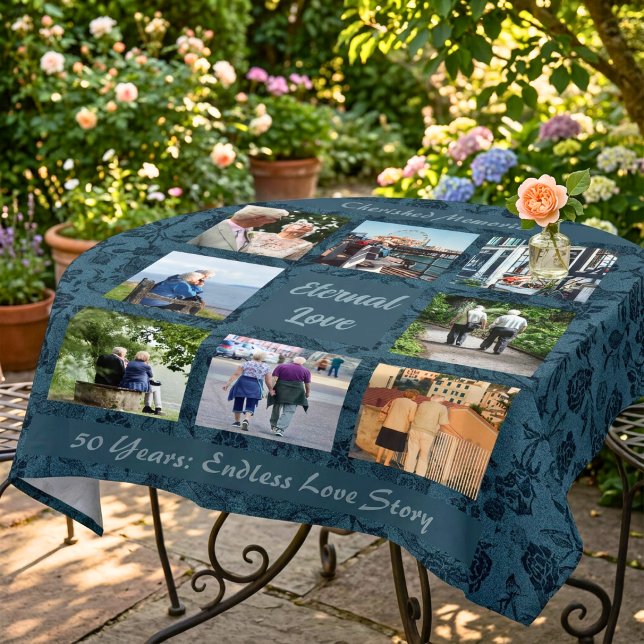 Personalised Gifts for Older Parents Couples Green Tablecloth (Personalized Gifts for Older Parents Couples Green Tablecloth)