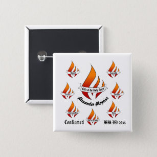 Personalised Gifts of the Holy Spirit Confirmation 15 Cm Square Badge