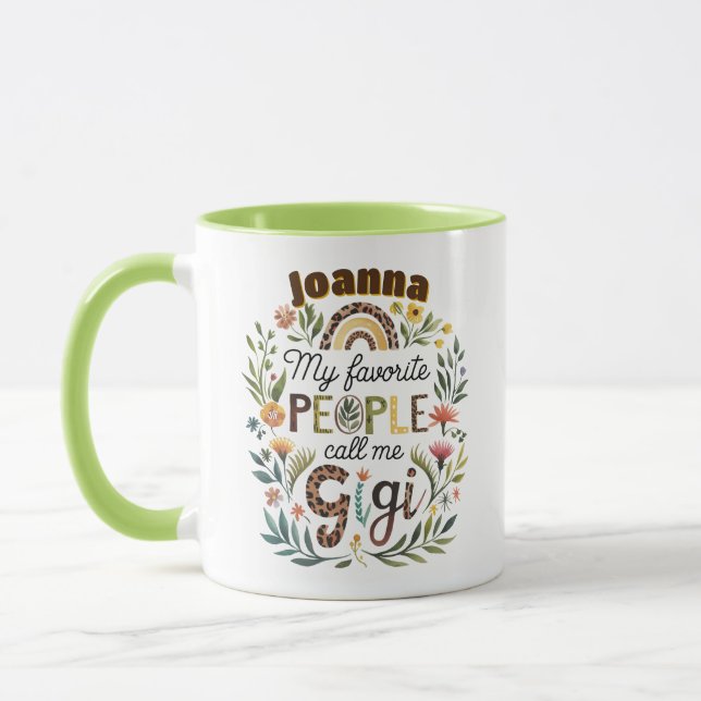 Personalised GIGI Mothers Day Birthday Christmas Mug (Left)
