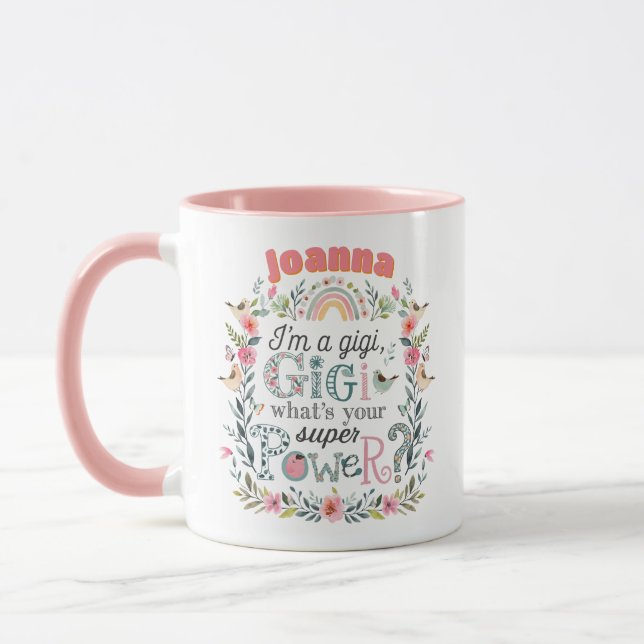 Personalised GIGI Mothers Day Birthday Christmas Mug (Left)