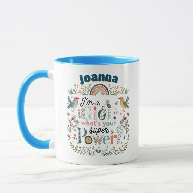 Personalised GIGI Mothers Day Birthday Christmas Mug (Left)