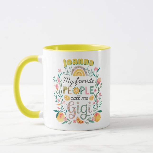 Personalised GIGI Mothers Day Birthday Christmas Mug (Left)