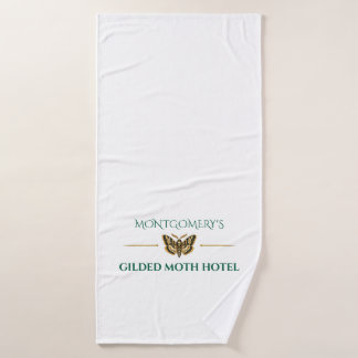 Personalised Gilded Moth Hotel Art Deco Bath Towel