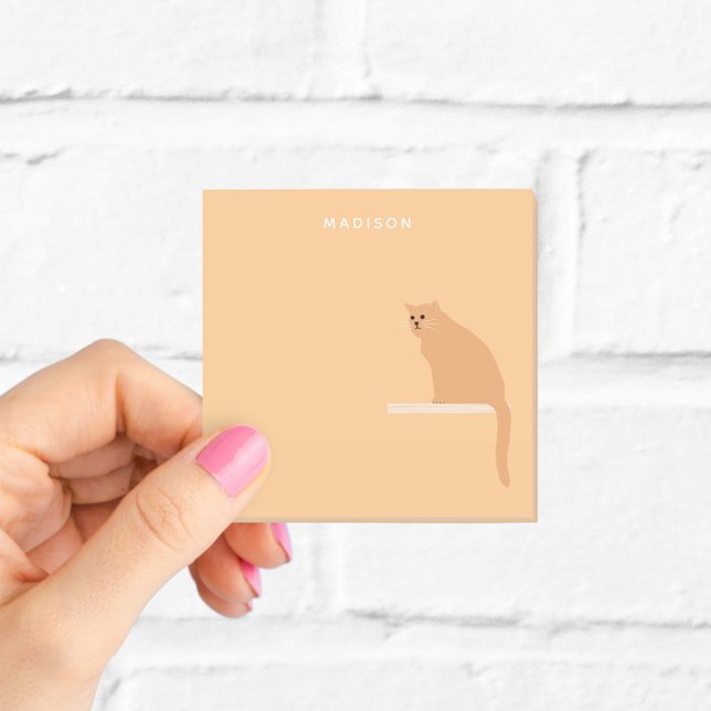 Personalised Ginger Cat Orange Sticky Notes (Creator Uploaded)