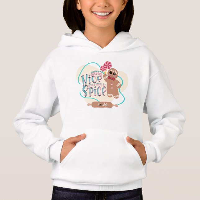 Personalised Gingerbread Christmas Hoodie (Front)