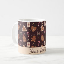 Personalised Gingerbread Christmas Mug