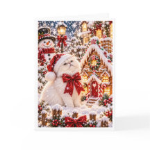 Personalised Gingerbread Christmas Persian Cat Hol