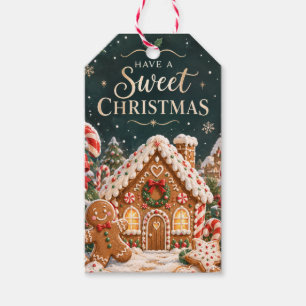 Personalised Gingerbread Christmas with Candy,cake Gift Tags