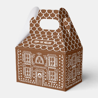 Personalised Gingerbread Holiday Treats Christmas Favour Box