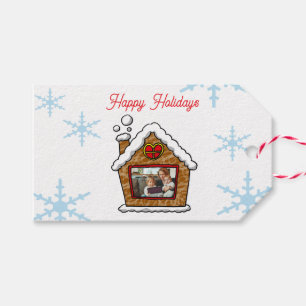 Personalised Gingerbread House Snowflakes Holidays Gift Tags