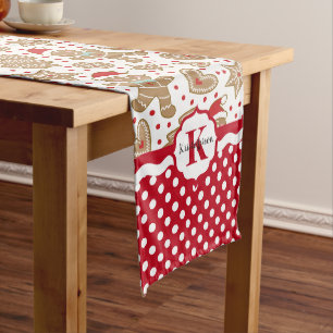 Personalised Gingerbread Man Christmas Long Table Runner