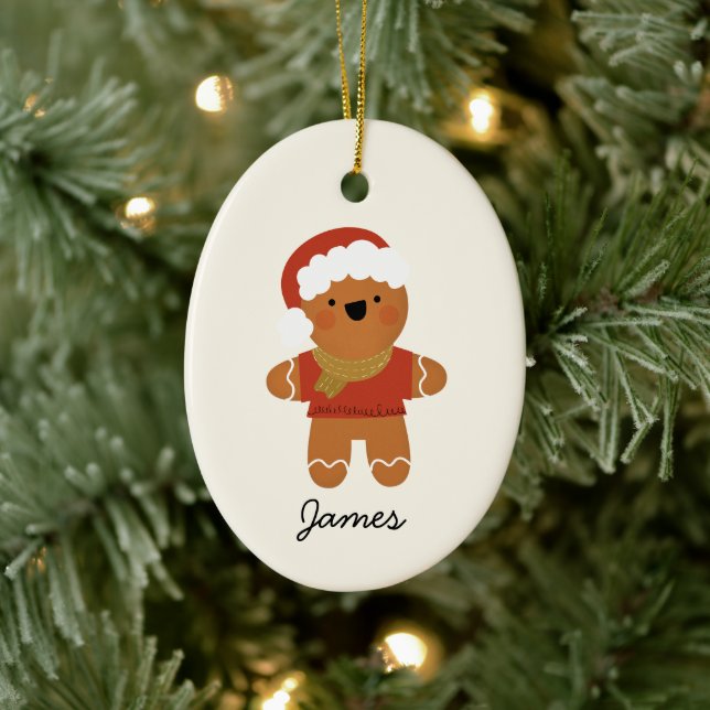 Personalised Gingerbread Man Christmas Ornament (Tree)