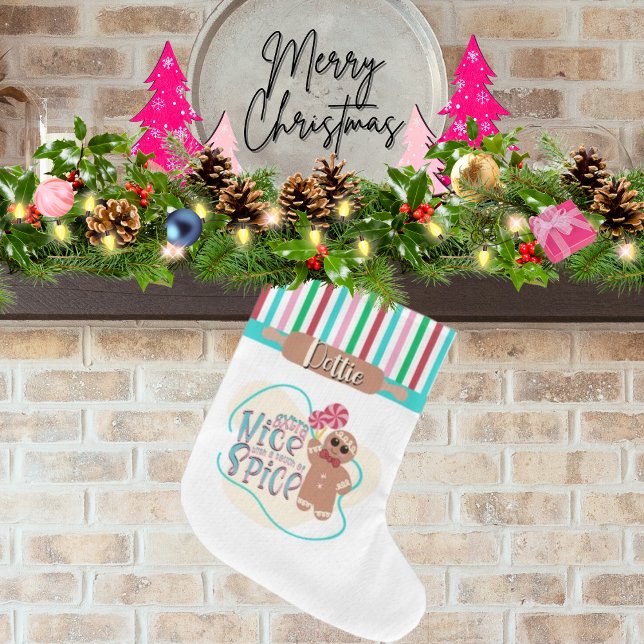 Personalised Gingerbread Man Christmas Stocking (Creator Uploaded)