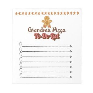 Personalised Gingerbread Themed Holiday To-Do List Notepad