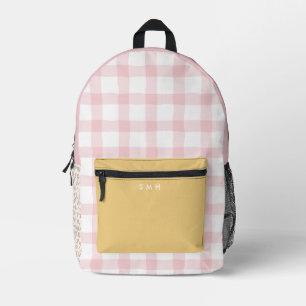 Personalised Gingham Cottagecore Backpack