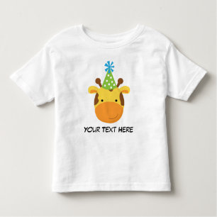 Personalised Giraffe Birthday T Shirt For Boys