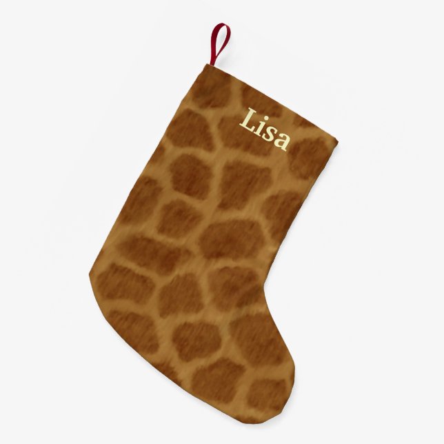 Personalised Giraffe Christmas Stocking (Front (Hanging))