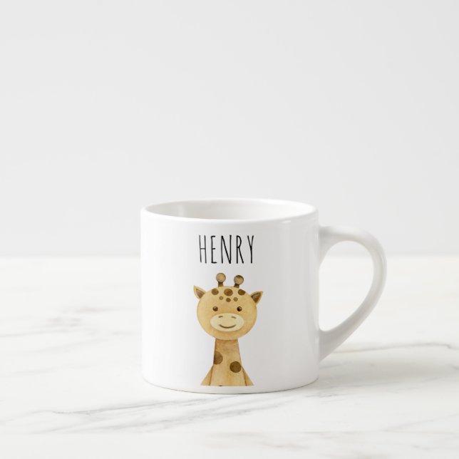 Personalised Giraffe Kids Mini Mug (Right)