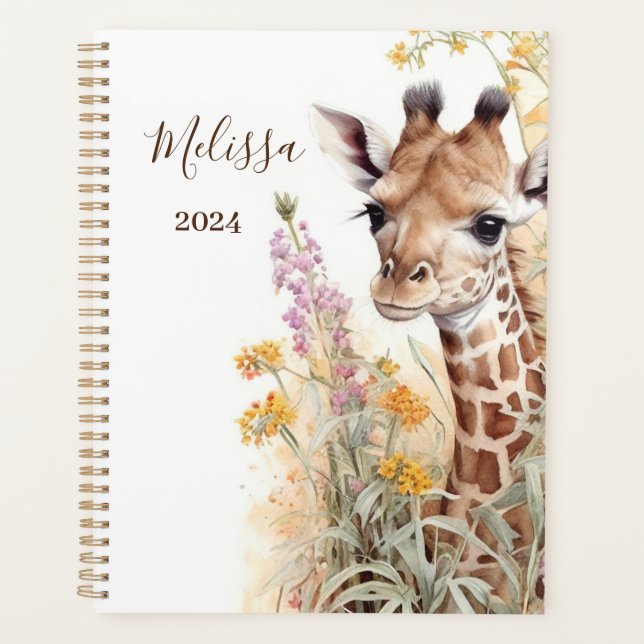 Personalised Giraffe Planner  (Front)