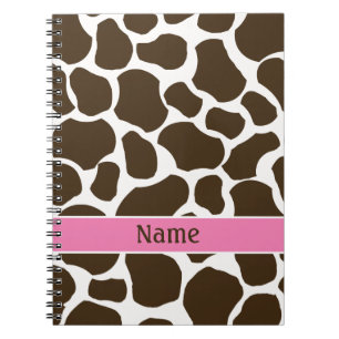 Personalised Giraffe Print Notebook