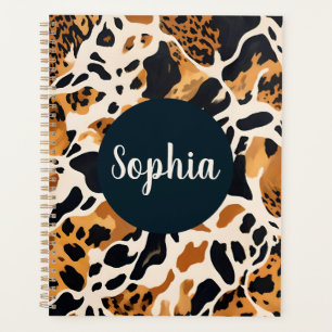Personalised Giraffe Print Planner