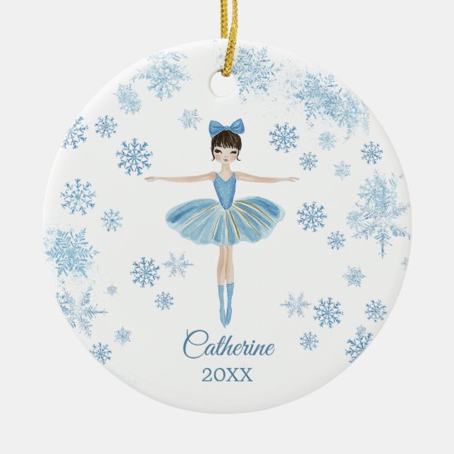Personalised Girl Ballet Nutcracker Birthday  Ceramic Ornament (Front)