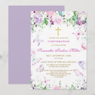 Personalised Girl Confirmation Invitation