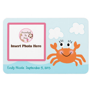 Personalised Girl Crab Photo Magnet Keepsake