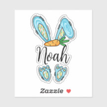 Personalised Girl Easter Bunny Sticker