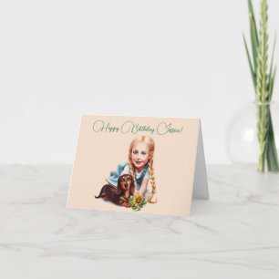 Personalised Girl Name Birthday Card