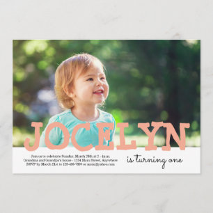 Personalised Girl or Boy Photo Birthday Invitation