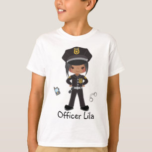 Personalised Girl Police Officer Law Enforcment   T-Shirt