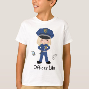 Personalised Girl Police Officer Law Enforcment T-Shirt