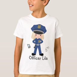 Personalised Girl Police Officer Law Enforcment  T-Shirt
